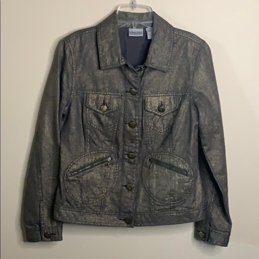 CHICOS metallic jacket